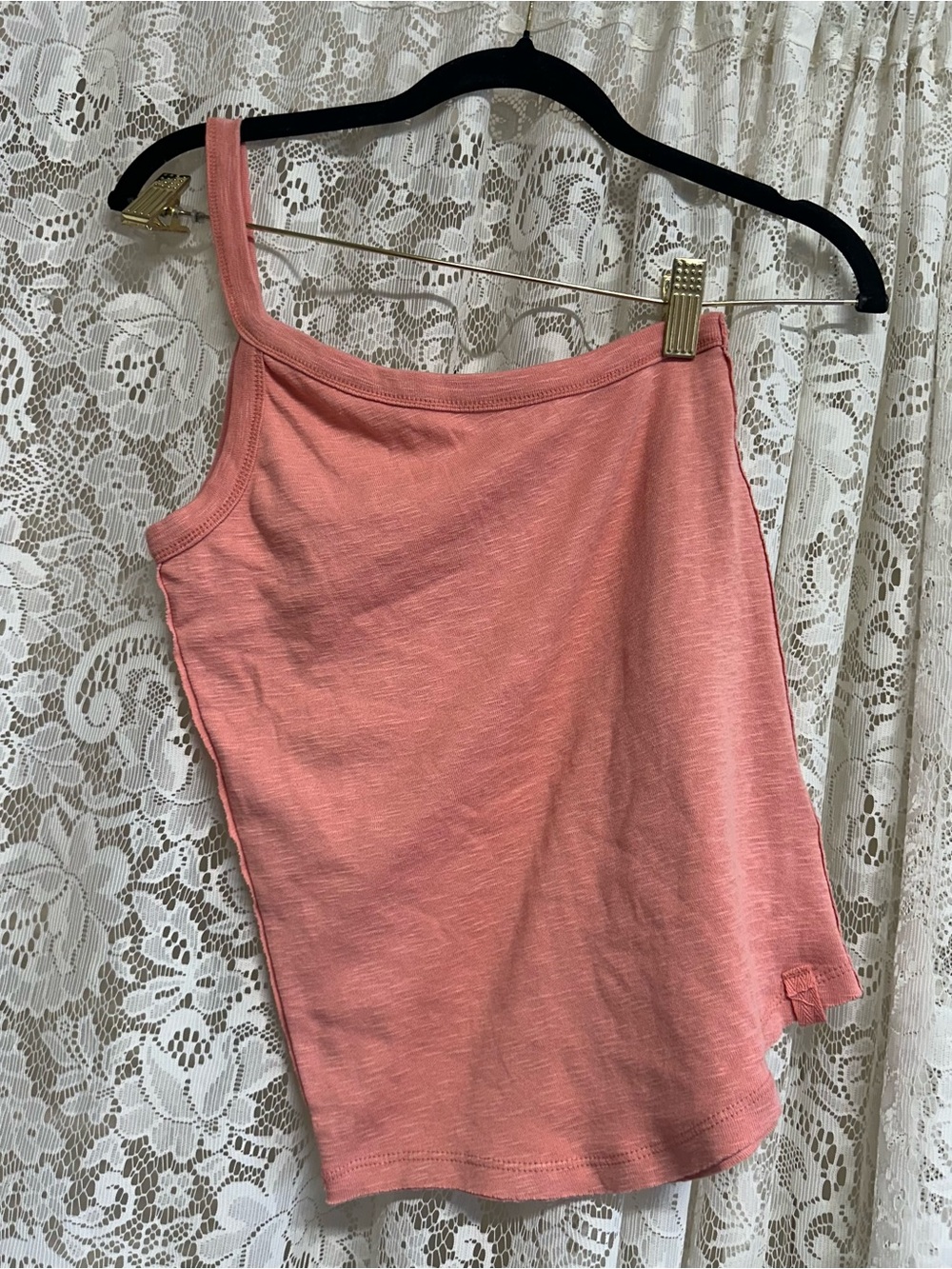We The Free One-Shoulder Camisole in Coral Pink